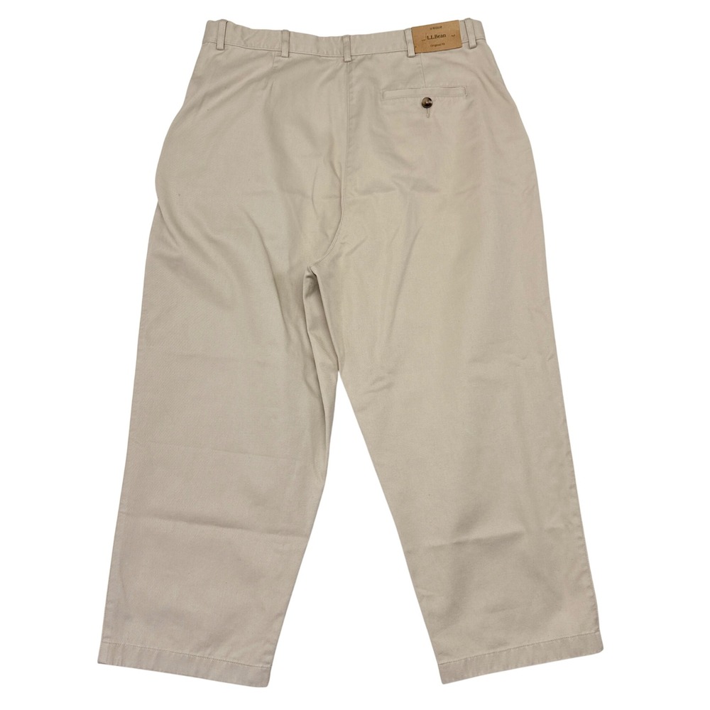 LL Bean Pants Womens Size 16 Tan Khaki Original Fit Straight Leg Casual NEW - Picture 2 of 10